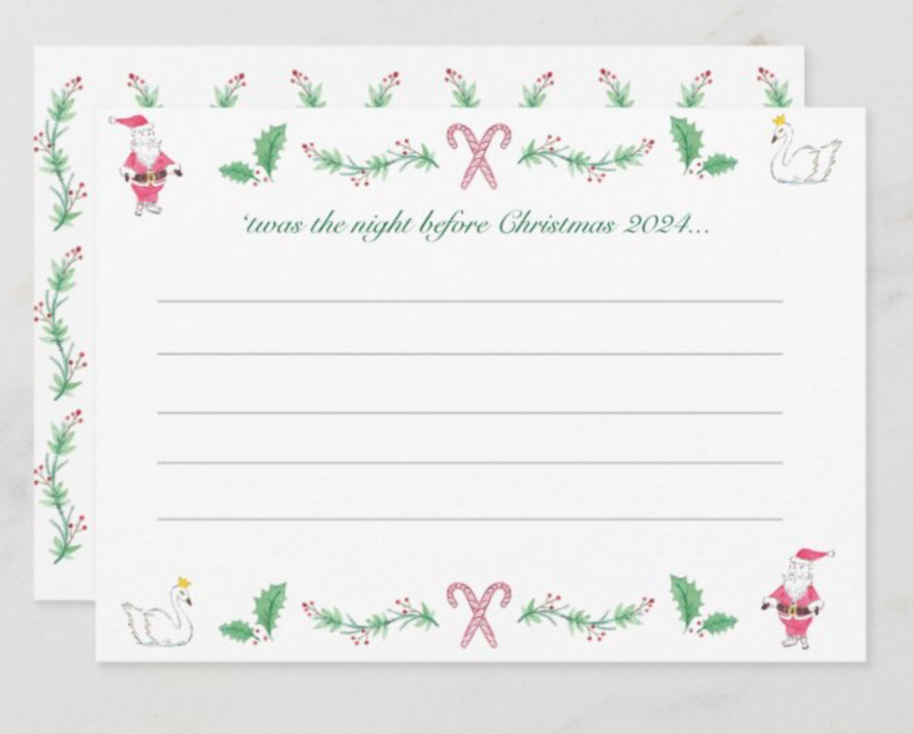 Christmas Eve Stationary: Letter To Santa