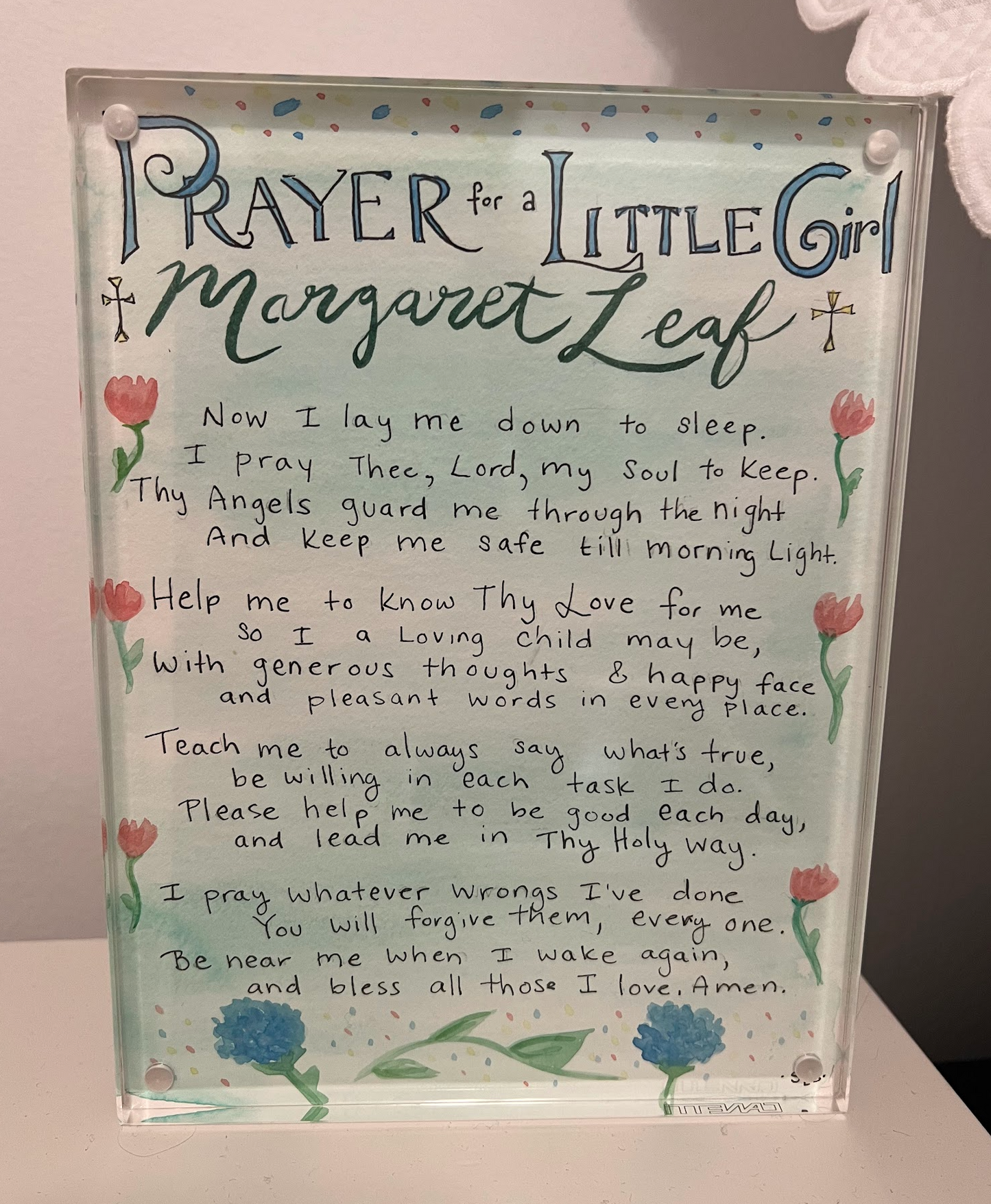 Custom 'Prayer for Little Girl' Watercolor