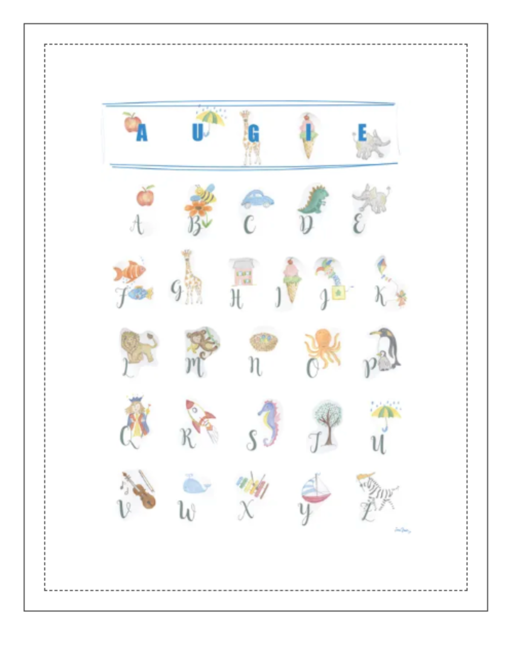 Custom Alphabet Print