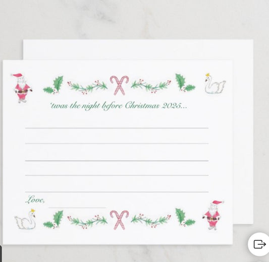 Holiday stationary: letter to Santa, wish list