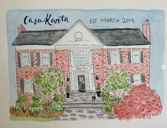 Custom Watercolor House/Church Portrait