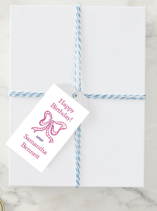 Happy Birthday! Bow Gift Tags