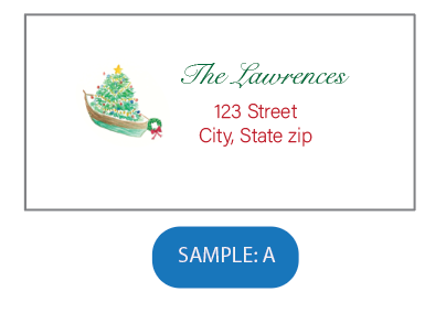 Holiday Return Address Label Stickers