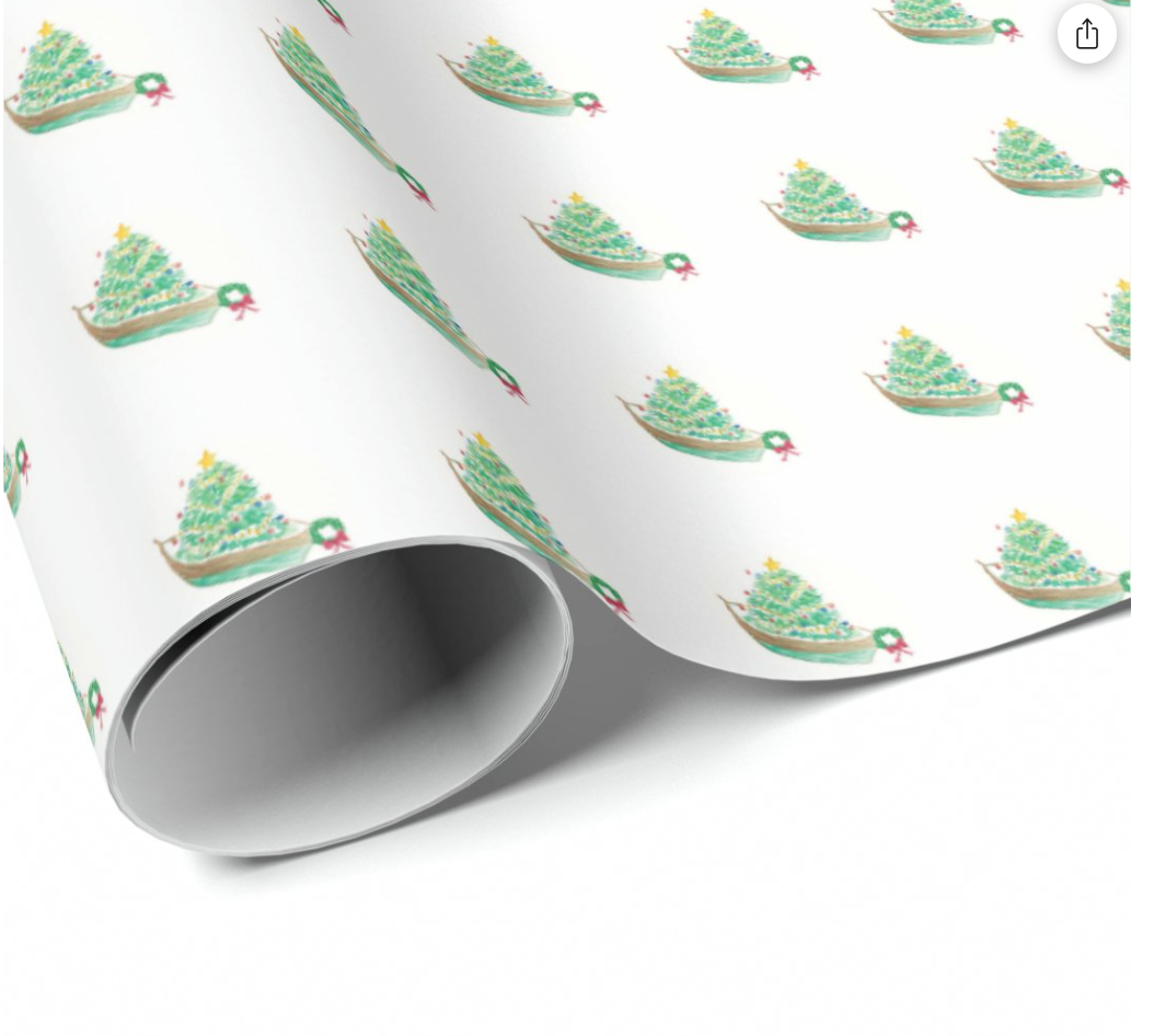 Watercolor Holiday Design Wrapping Paper