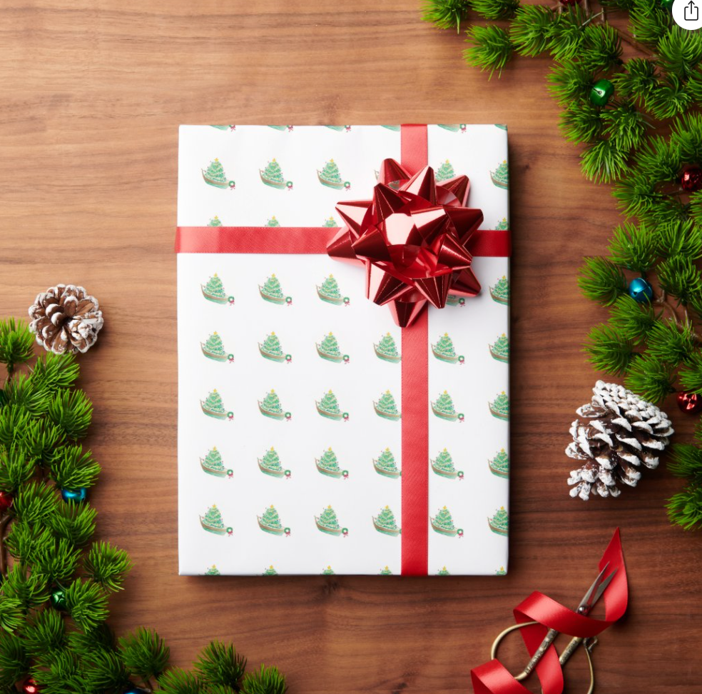 Watercolor Holiday Design Wrapping Paper