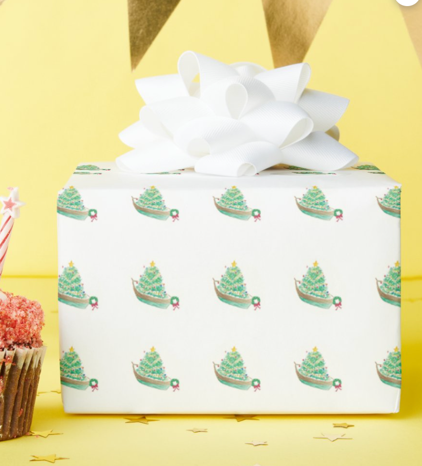 Watercolor Holiday Design Wrapping Paper