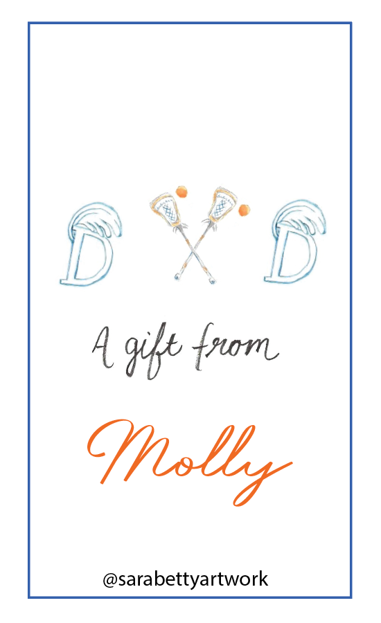 Lacrosse Gift Tag: team logo