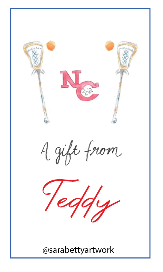 Lacrosse Gift Tag: team logo