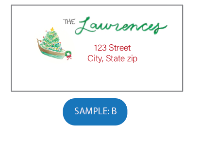 Holiday Return Address Label Stickers