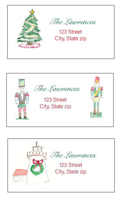 Holiday Return Address Label Stickers