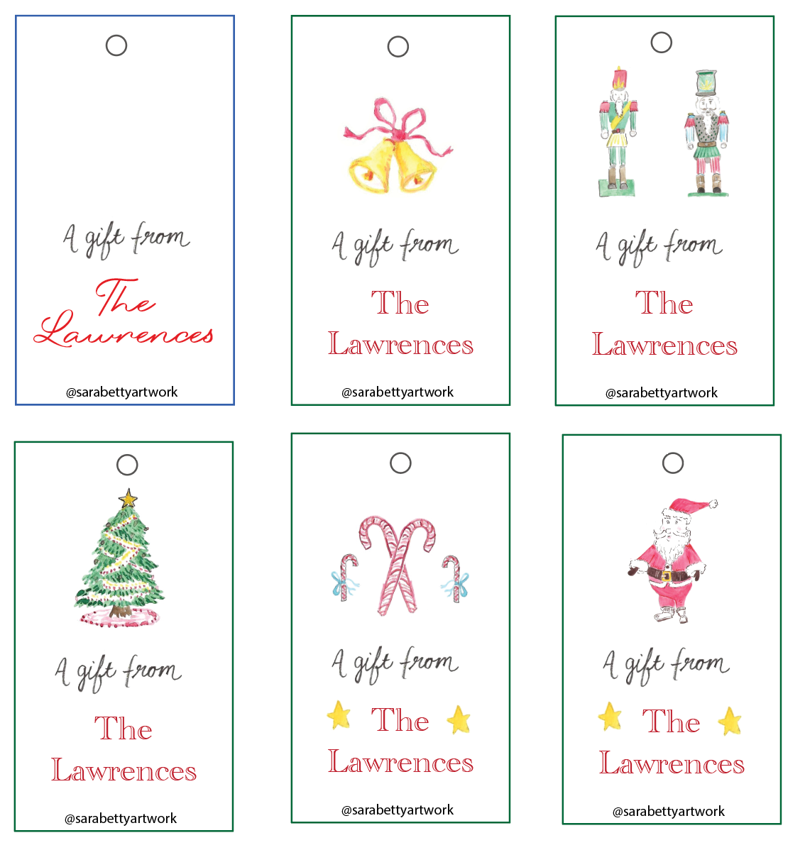 Personalized Holiday Gift Tags