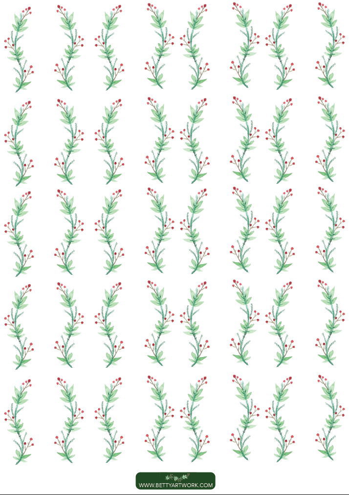 Holly Branch Candy Cane Holiday Card